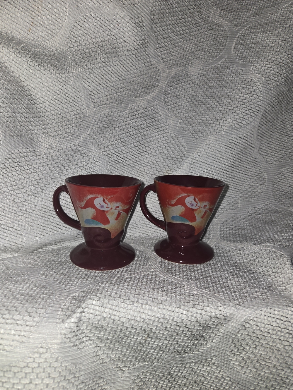 1999 FRANGELICO Linda Frichtel Signed Musicians Dream Designer Coffee Cups Lot 2
